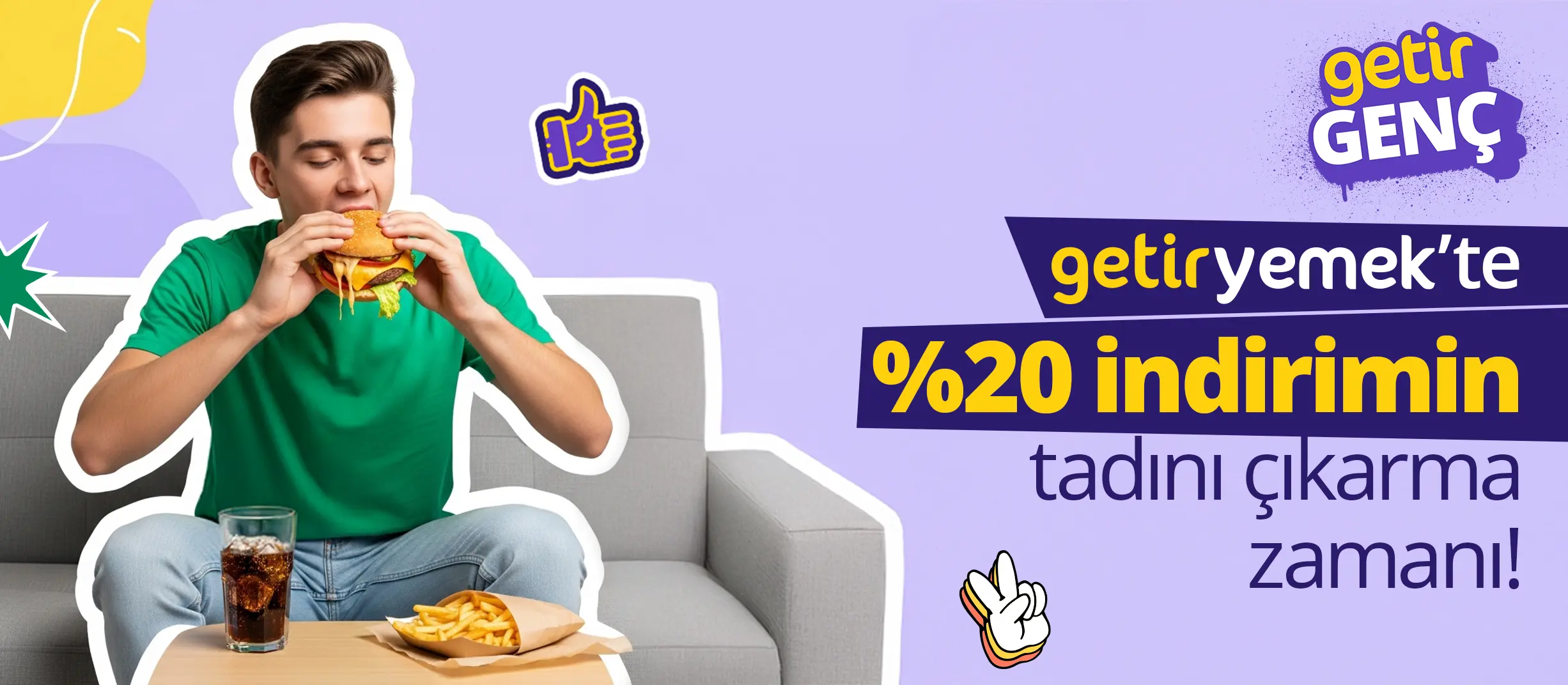 Öğrenciye %20 indirim GetirYemek'ten
