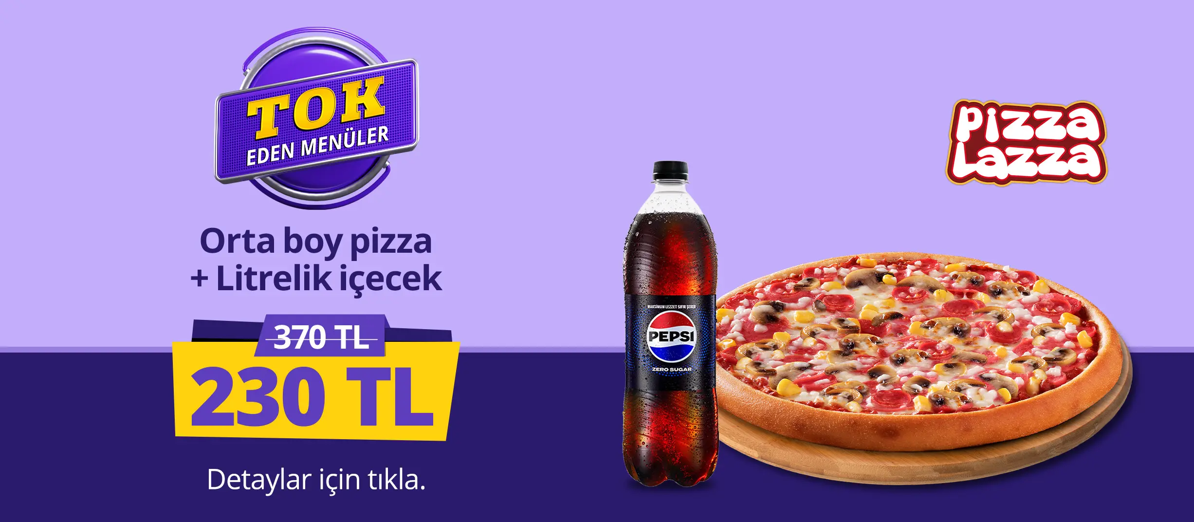 Pizza Lazza'dan Tok Eden Menü!